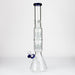 19" Dual 8 arms perc, with splash guard 7mm glass water bong [G11135] Beaker Bong Purple Haze Smoke Inc Blue