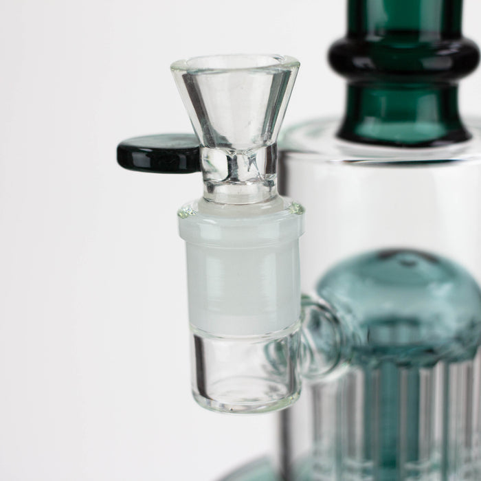 10" Glass Bubbler with 10arms perc [G18015] Glass Bong Purple Haze Smoke Inc