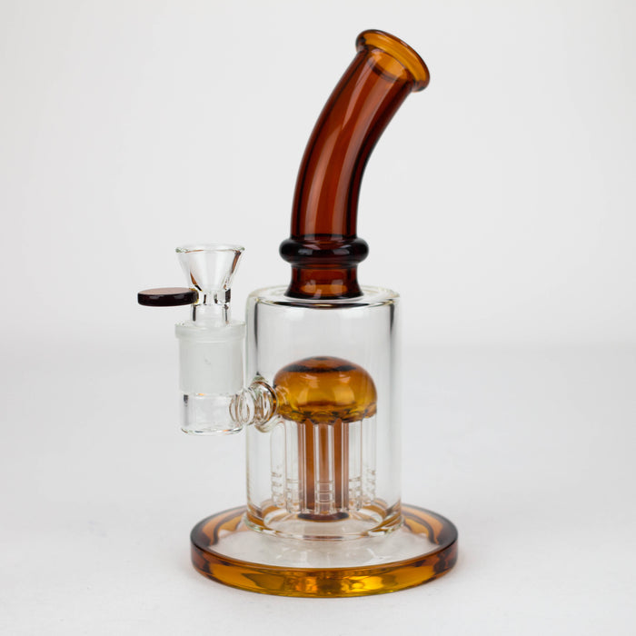10" Glass Bubbler with 10arms perc [G18015] Glass Bong Purple Haze Smoke Inc Amber