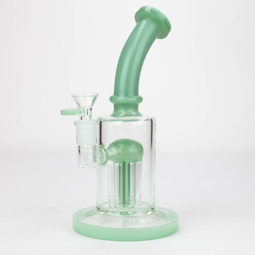 8.5" 8arms perc Glass Bubbler [G31012] Bongs Purple Haze Smoke Inc Mint Green