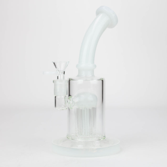 8.5" 8arms perc Glass Bubbler [G31012] Glass Bong Purple Haze Smoke Inc White