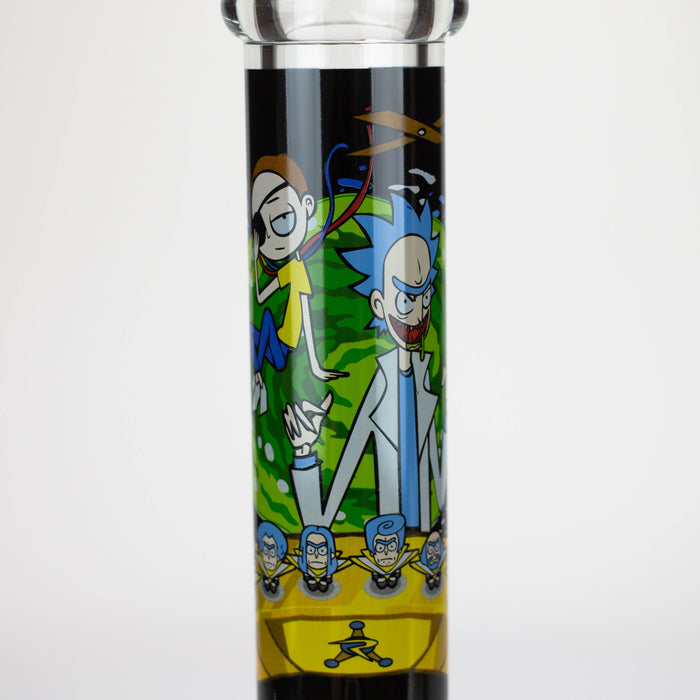 14” RM cartoon 7 mm glass beaker water bong Assorted Designs Beaker Bong Purple Haze Smoke Inc