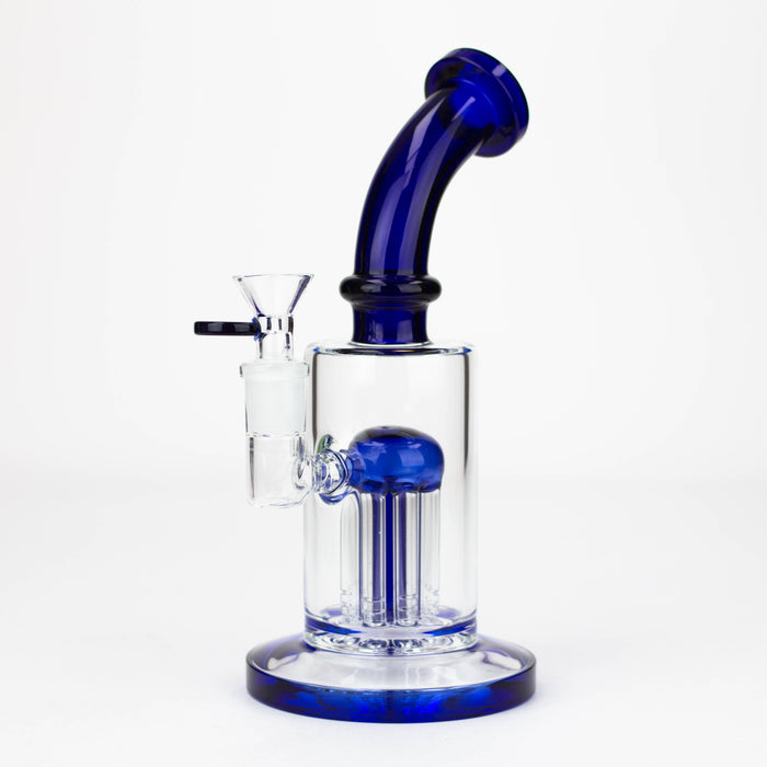 8.5" 8arms perc Glass Bubbler [G31012] Glass Bong Purple Haze Smoke Inc Blue