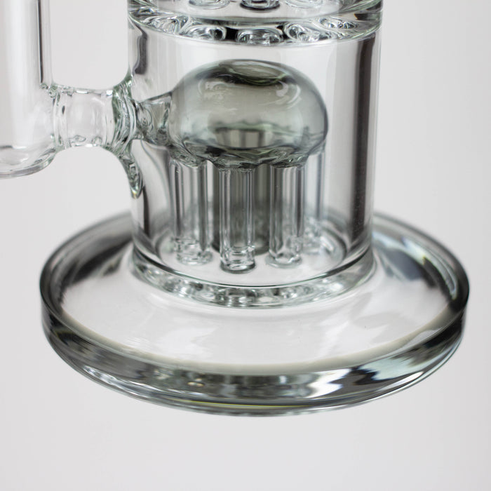 10" Glass Bubbler with dual 8 arms perc [G31014] Other Shaped Bong Purple Haze Smoke Inc