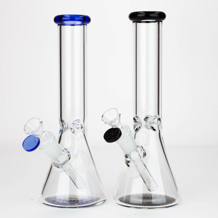 10" Beaker glass water bong [G31034] Beaker Bong Purple Haze Smoke Inc