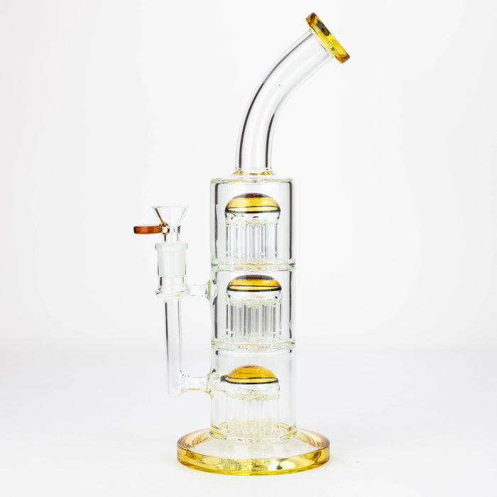 13'' Triple 8arms perc glass bong [G31022] Other Shaped Bong Purple Haze Smoke Inc