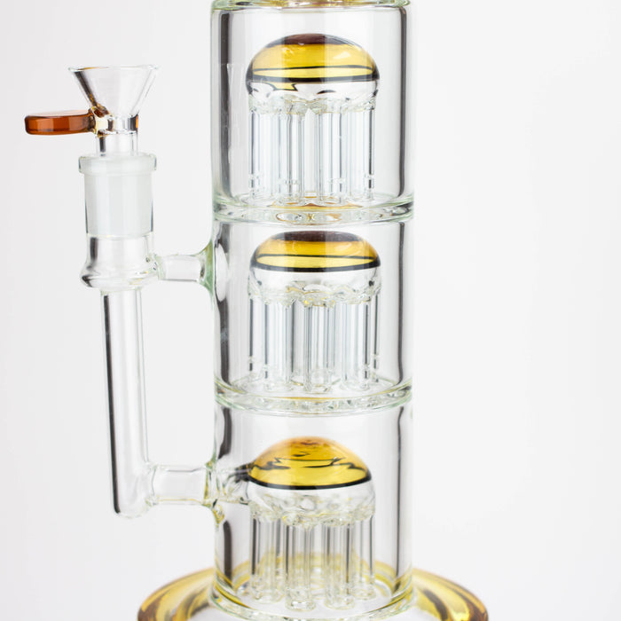 13'' Triple 8arms perc glass bong [G31022] Other Shaped Bong Purple Haze Smoke Inc