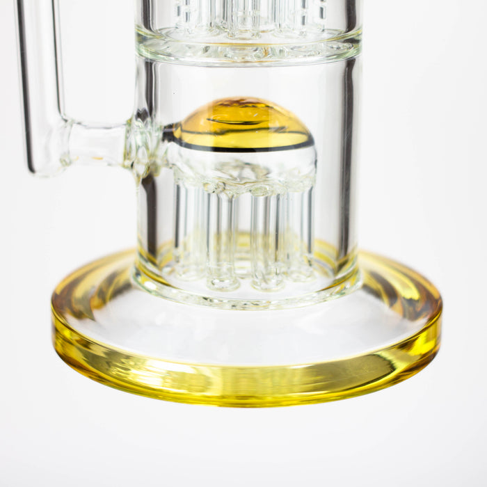13'' Triple 8arms perc glass bong [G31022] Other Shaped Bong Purple Haze Smoke Inc