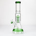 14" Single 8 arms perc, glass water bong [G01037] Beaker Bong Purple Haze Smoke Inc Green