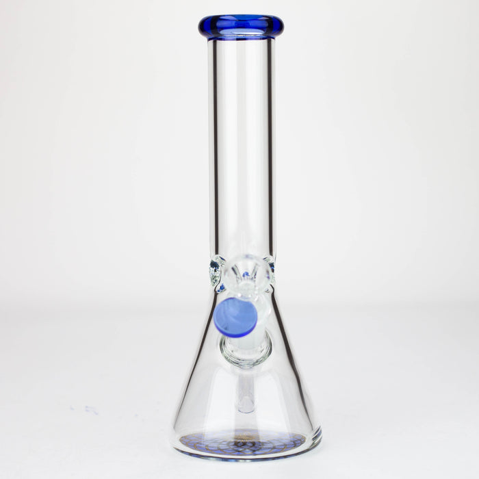 10" Beaker glass water bong [G31034] Beaker Bong Purple Haze Smoke Inc