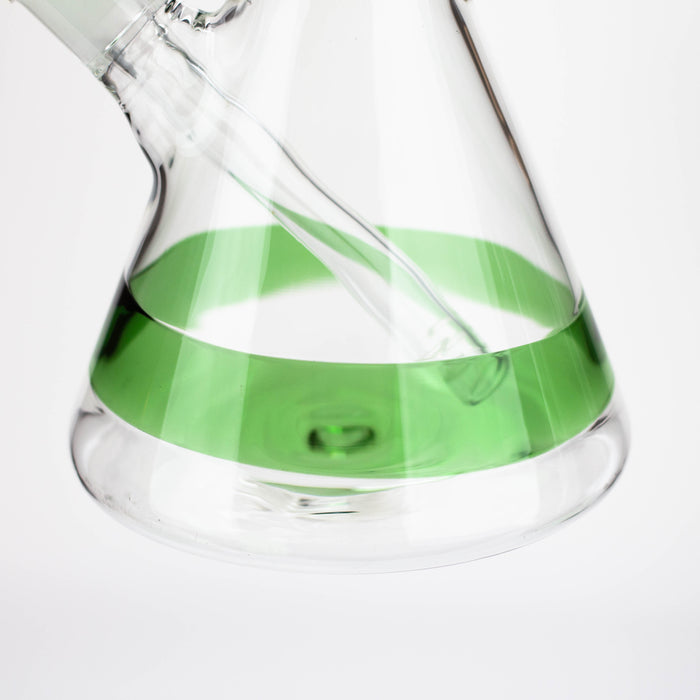 14" Single 8 arms perc, glass water bong [G01037] Beaker Bong Purple Haze Smoke Inc