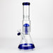 14" Single 8 arms perc, glass water bong [G01037] Beaker Bong Purple Haze Smoke Inc Blue
