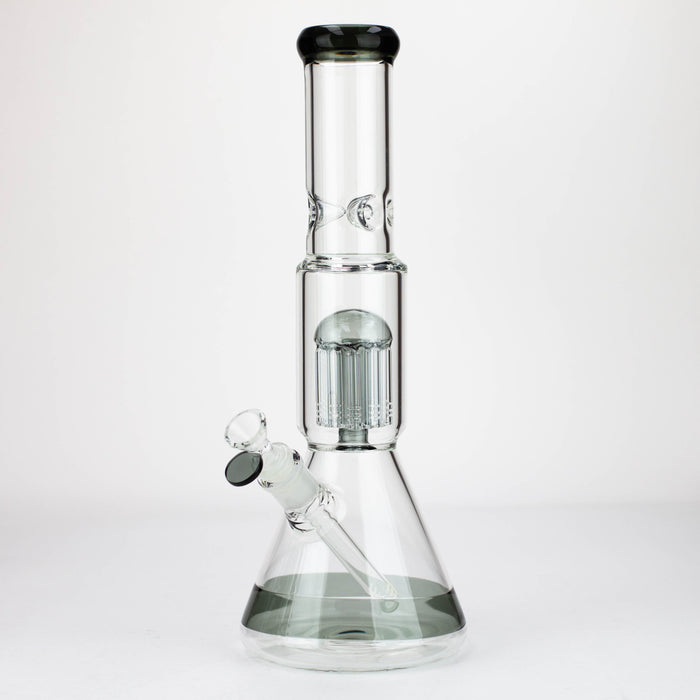 14" Single 8 arms perc, glass water bong [G01037] Beaker Bong Purple Haze Smoke Inc Smoke
