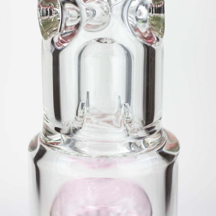 18" Single 8 arms perc, with splash guard 7mm glass water bong [G11122] Beaker Bong Purple Haze Smoke Inc