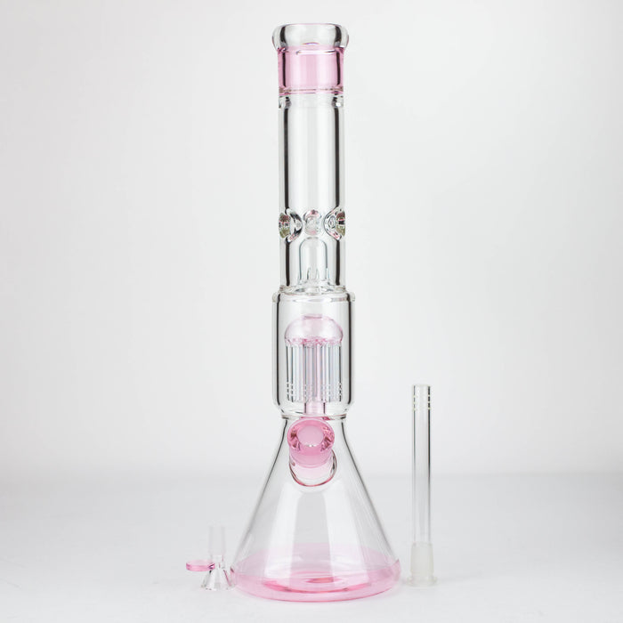 18" Single 8 arms perc, with splash guard 7mm glass water bong [G11122]