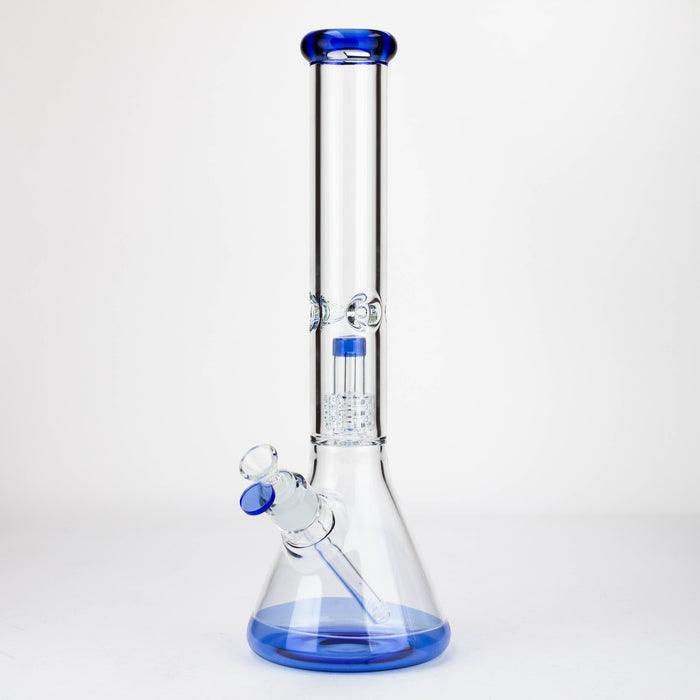 16" Single UFO perc 7mm glass water bong [G11024]