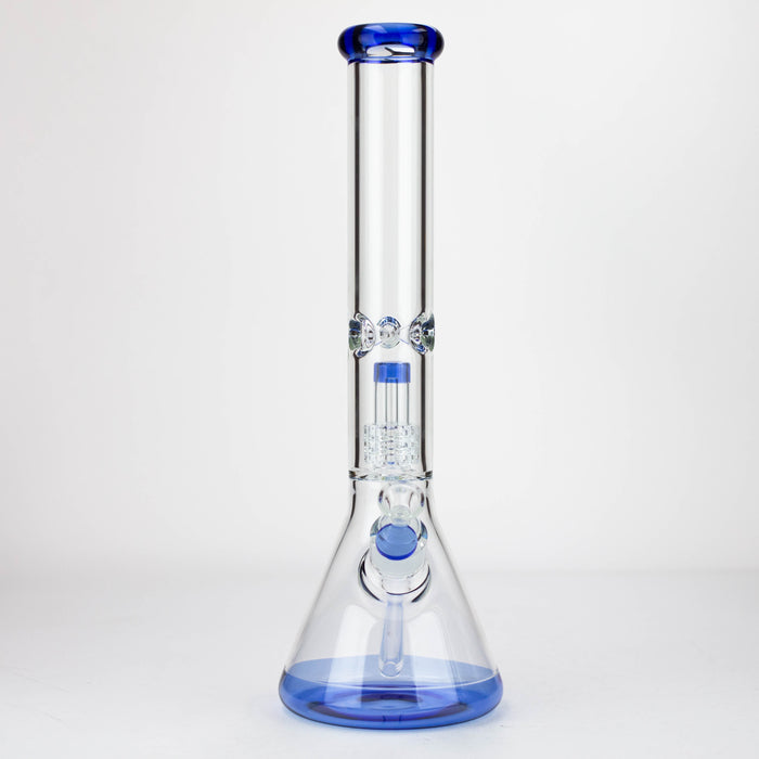 16" Single UFO perc 7mm glass water bong [G11024] Beaker Bong Purple Haze Smoke Inc