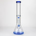 16" Single UFO perc 7mm glass water bong [G11024] Beaker Bong Purple Haze Smoke Inc