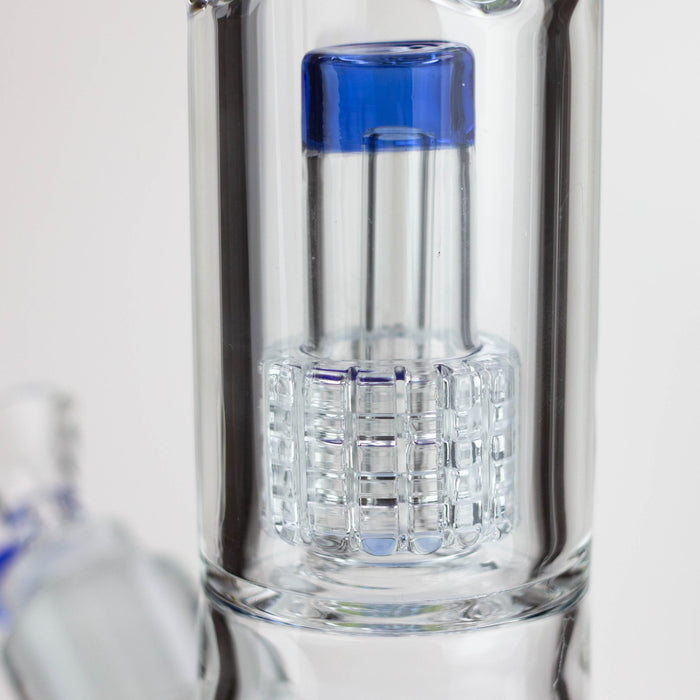 16" Single UFO perc 7mm glass water bong [G11024] Beaker Bong Purple Haze Smoke Inc
