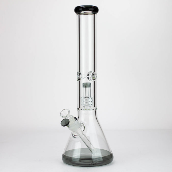 16" Single UFO perc 7mm glass water bong [G11024] Beaker Bong Purple Haze Smoke Inc Smoke