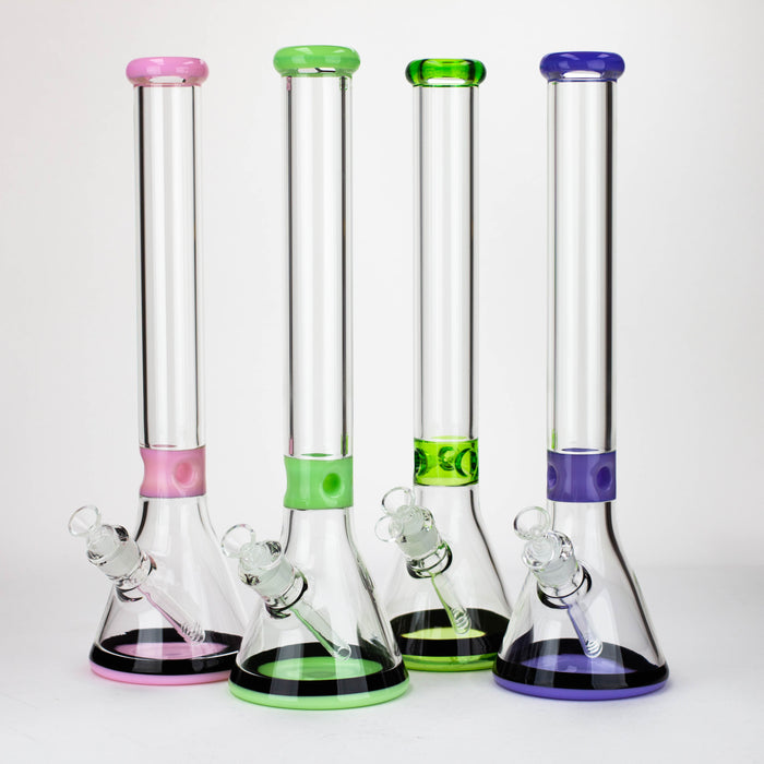 18" Classic 7 mm glass Beaker bong [G23172] Beaker Bong Purple Haze Smoke Inc