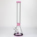 18" Classic 7 mm glass Beaker bong [G23172] Beaker Bong Purple Haze Smoke Inc Milk Pink