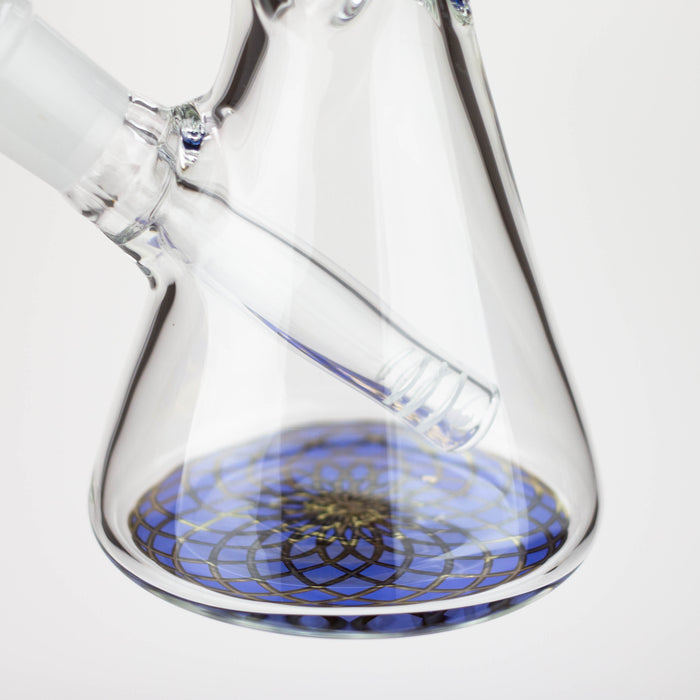 10" Beaker glass water bong [G31034] Beaker Bong Purple Haze Smoke Inc