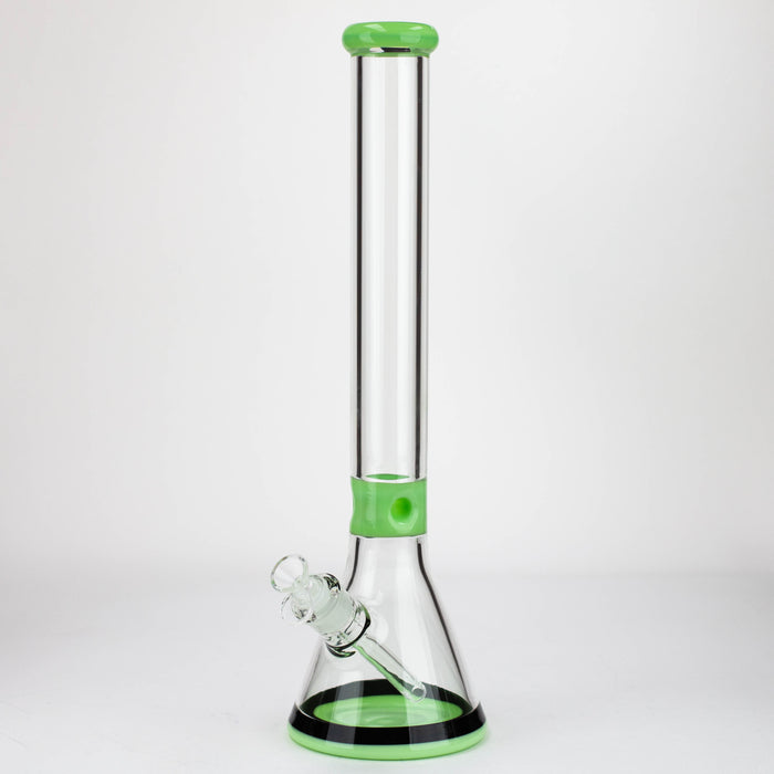 18" Classic 7 mm glass Beaker bong [G23172] Beaker Bong Purple Haze Smoke Inc Milk Green
