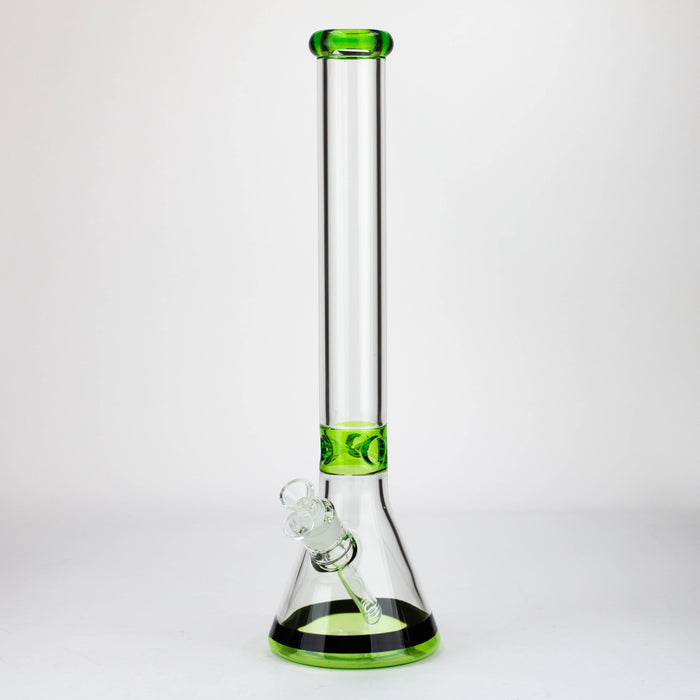 18" Classic 7 mm glass Beaker bong [G23172] Beaker Bong Purple Haze Smoke Inc Neon Green