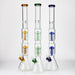 24.5" Dual 8 arms perc, with splash guard 7mm glass water bong [G11124] Beaker Bong Purple Haze Smoke Inc