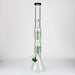 24.5" Dual 8 arms perc, with splash guard 7mm glass water bong [G11124] Beaker Bong Purple Haze Smoke Inc Green