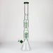 24.5" Dual 8 arms perc, with splash guard 7mm glass water bong [G11124] Beaker Bong Purple Haze Smoke Inc