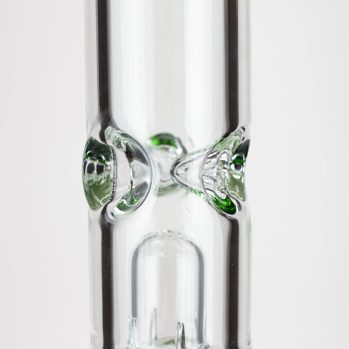 24.5" Dual 8 arms perc, with splash guard 7mm glass water bong [G11124] Beaker Bong Purple Haze Smoke Inc
