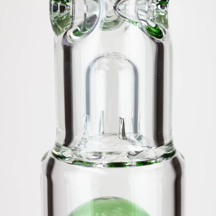 24.5" Dual 8 arms perc, with splash guard 7mm glass water bong [G11124] Beaker Bong Purple Haze Smoke Inc