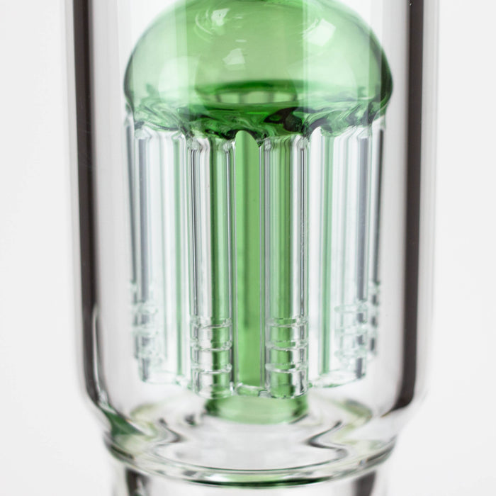 24.5" Dual 8 arms perc, with splash guard 7mm glass water bong [G11124] Beaker Bong Purple Haze Smoke Inc