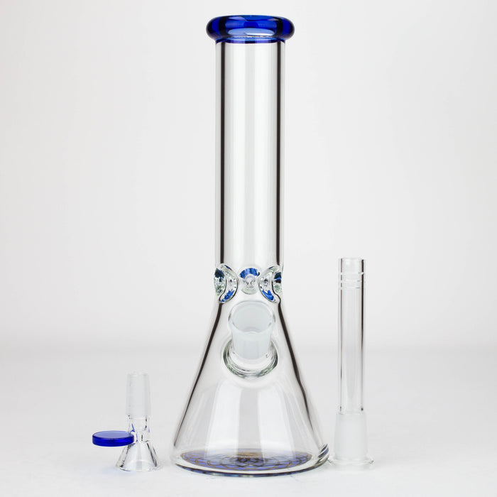 10" Beaker glass water bong [G31034] Beaker Bong Purple Haze Smoke Inc