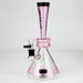 NG-10 inch Thin Waist Bubbler [S369] Glass Bong High-End Brands Glass PINK+BLACK