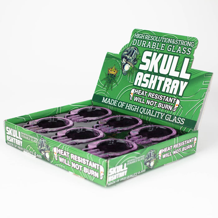 Skull glass ashtray Box of 6 Glass Ashtray Canadian Distributor