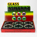 Round Glow in the dark glass ashtray Glass Ashtray Canadian Distributor