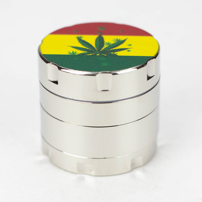 Infyniti 4 parts mini Rasta leaf grinder ( GR1023 ) Regular Grinder ONE Silver