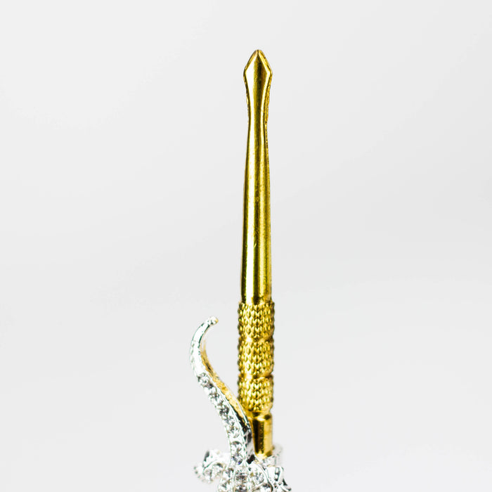 Metal dabber with assorted Cubic zirconia ornamant Pack of 30 [SF1328-1] Bongs Accessories Canadian Distributor