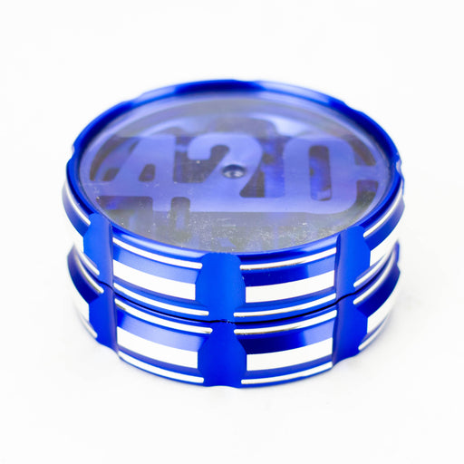 4 Parts 420 Aluminum Grinder-Blue [CNC6404-420] Regular Canadian Distributor