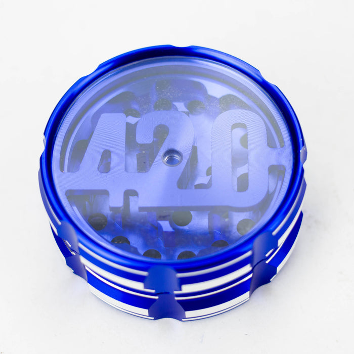 4 Parts 420 Aluminum Grinder-Blue [CNC6404-420] Regular Grinder Canadian Distributor