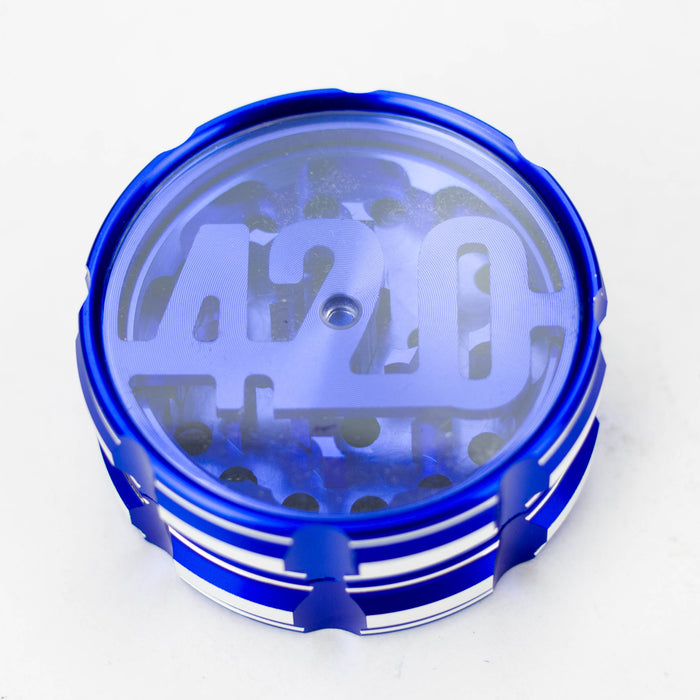 4 Parts 420 Aluminum Grinder-Blue [CNC6404-420]