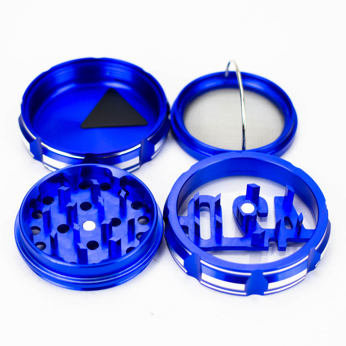 4 Parts 420 Aluminum Grinder-Blue [CNC6404-420] Regular Grinder Canadian Distributor