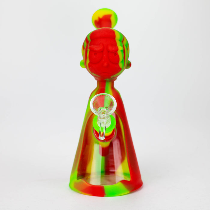 7" RM Cartoon multi colored silicone water bong [H120] Resin · Silicone · Plastic Bong ONE