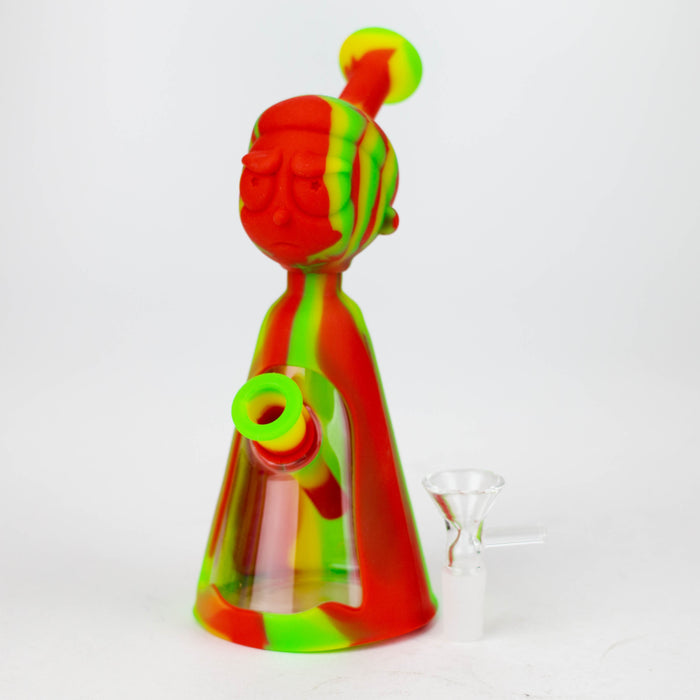7" RM Cartoon multi colored silicone water bong [H120] Resin · Silicone · Plastic Bong ONE