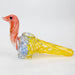 6" Animal Pipe - Dove Glass Pipe JJ Distribution