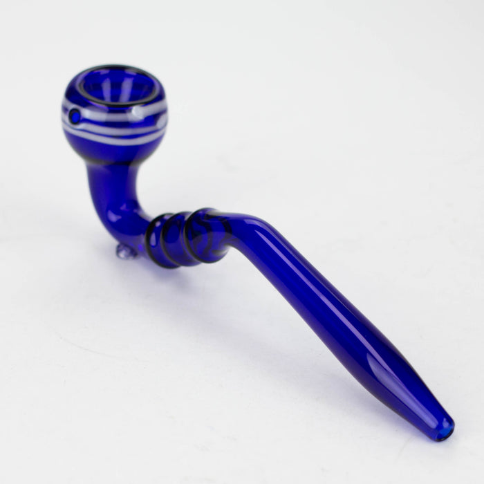 8" Gandalf blue color glass hand pipe pack of 2 Glass Pipe JJ Distribution