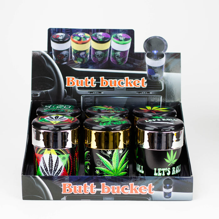 LED Butt Bucket Extinguishing Ashtray Plastic Ashtray ONE